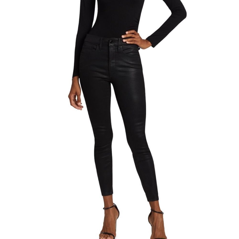 Good American Good Legs High-Rise Coated Skinny Jeans